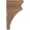 Ekena Millwork 5"W x 5 3/4"D x 10"H Medium Nevio Wood Vintage Decor Corbel, Weathered Brown CORWD05X05X10NEBR - alternate 3